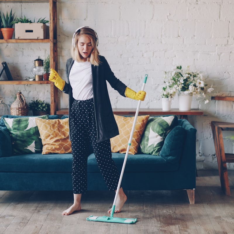 Relaxed homeowner enjoying a freshly cleaned living room in Calgary