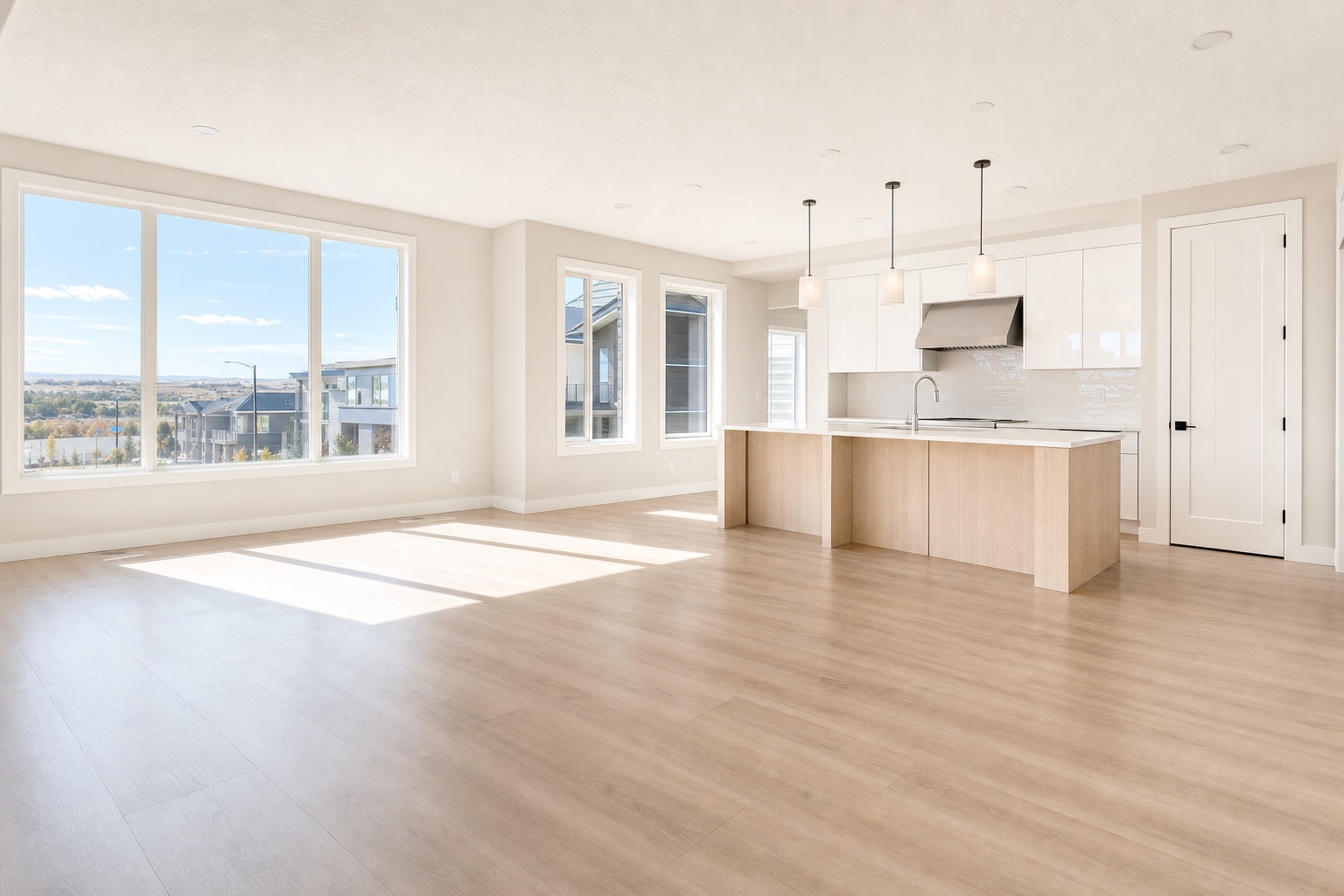 Bright, empty Calgary home cleaned and ready for move-in day