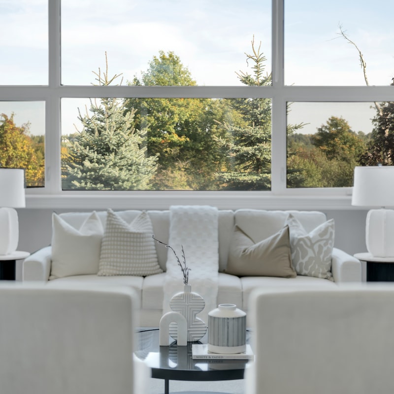 Spotless living room after professional house cleaning in Calgary